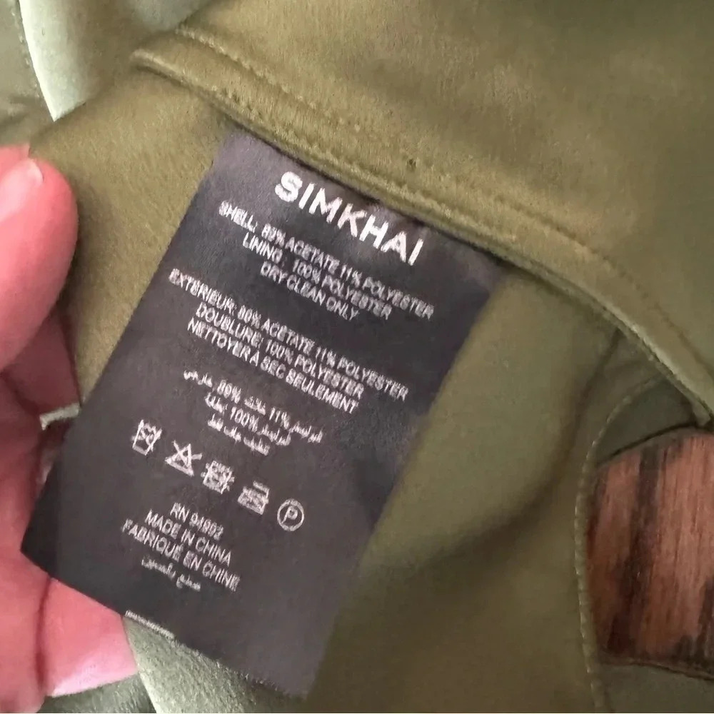 Simkhai Talit‎ draped dress, Size 8, Green, Like New Condition, Sold Out $540 - Picture 10 of 11
